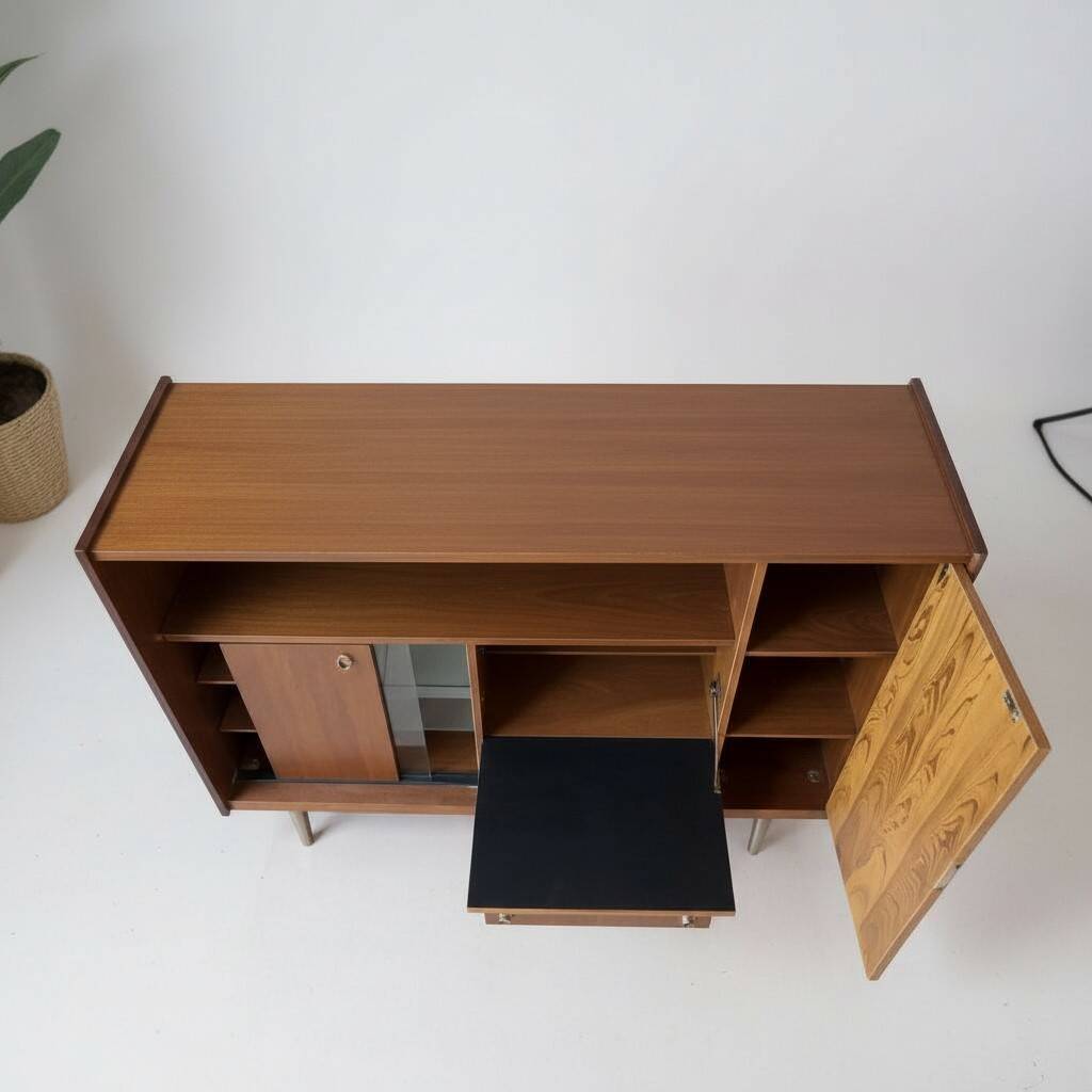 Scandinavian bar cabinet Kofod Larsen LB 1960 teak