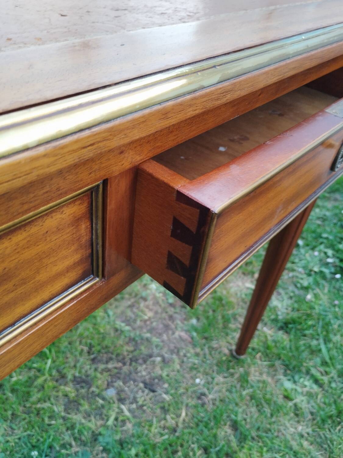 Antique Louis XVI style desk with drawers