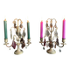 Pair of crystal tassel candelabras, 2-light candelabra, 1920,