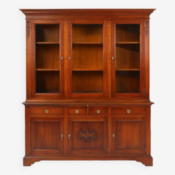 English Wooden Bookcase Cabinet, 1950s