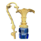 Cut blue crystal jug and gilded bronze, attributed to Baccarat.