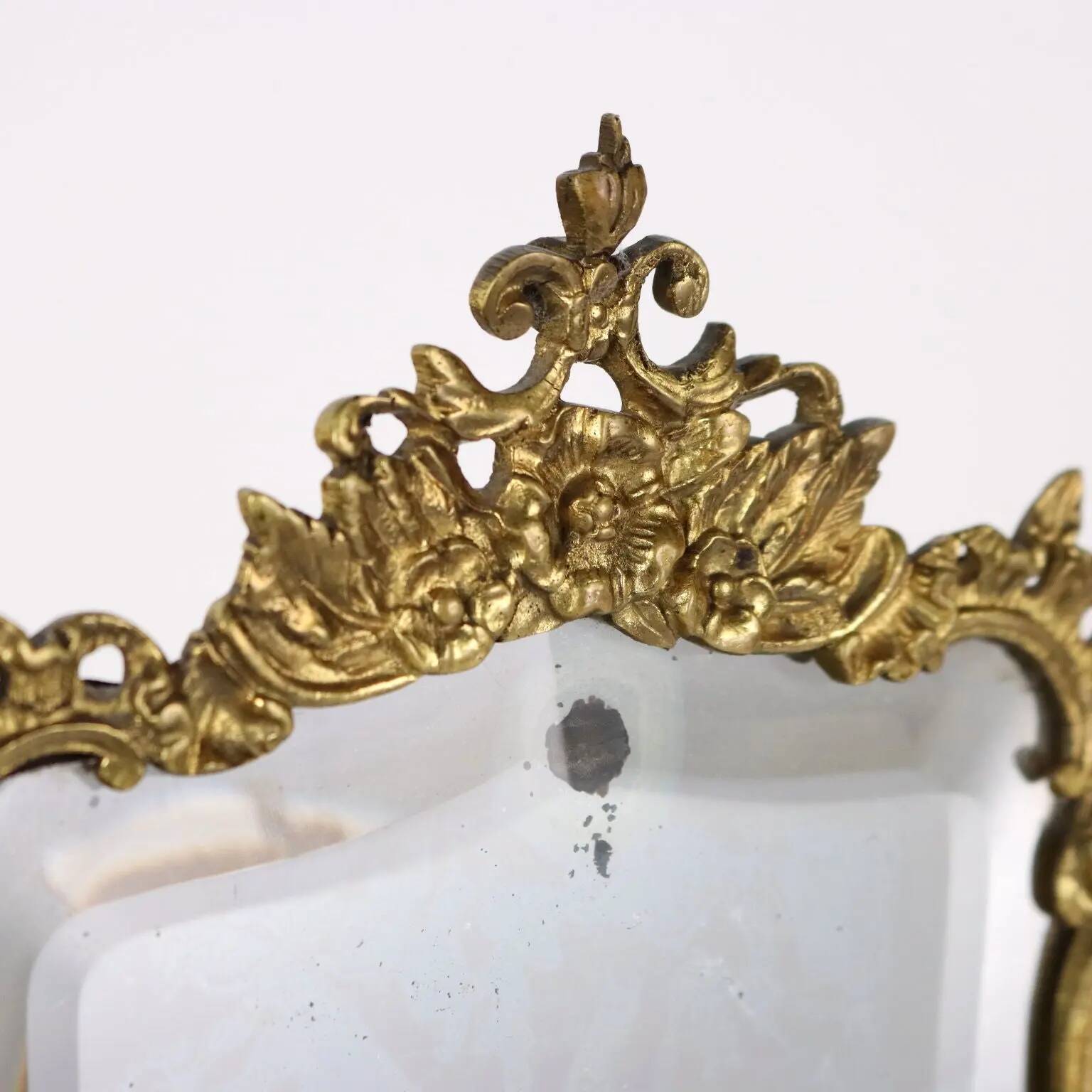 Antique dressing mirror in bronze, Europe, 19th-20th century