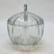 Art deco sugar bowl in molded pressed glass