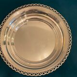Hollow plate silver metal openwork contours