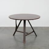 Dutch dining table/folding table from the 20th century 105cm diameter