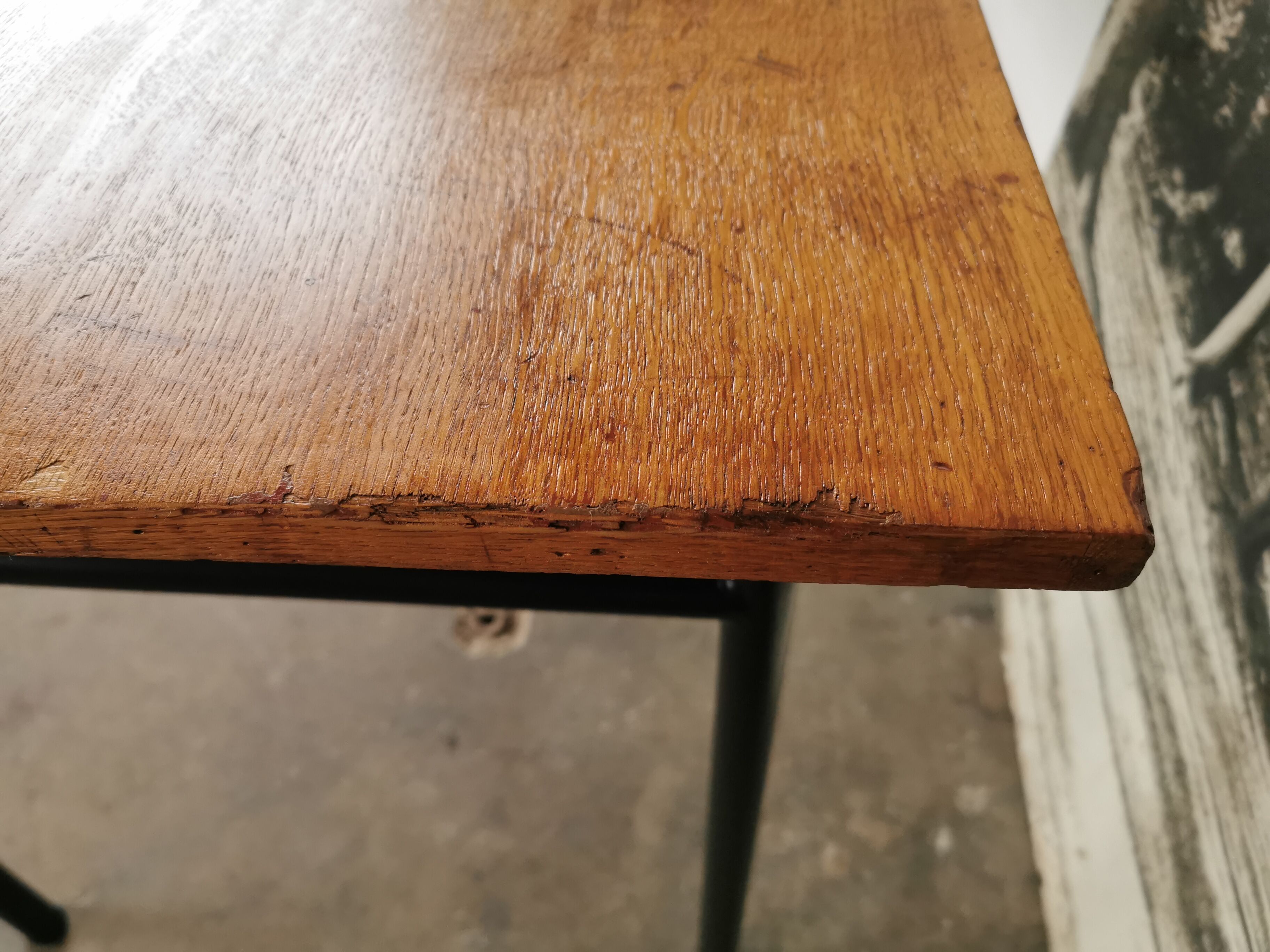 Refectory table Mullca metal and wood 1960