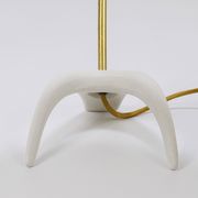 White brass desk or table lamp in the Louis Kalff style from the 1950s.