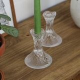 Pair of crystal candlesticks