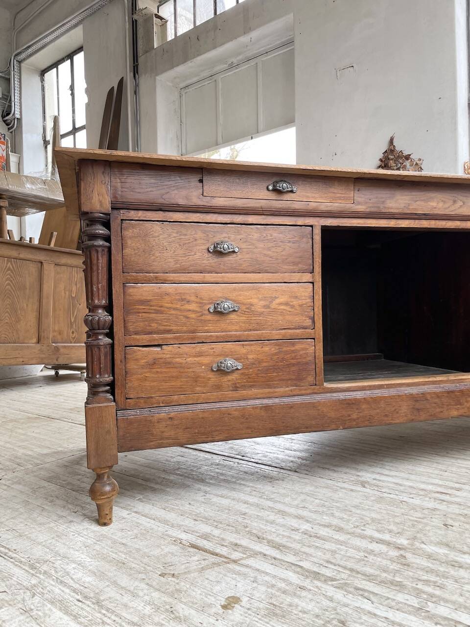 Comptoir en chêne drapier chêne 1900