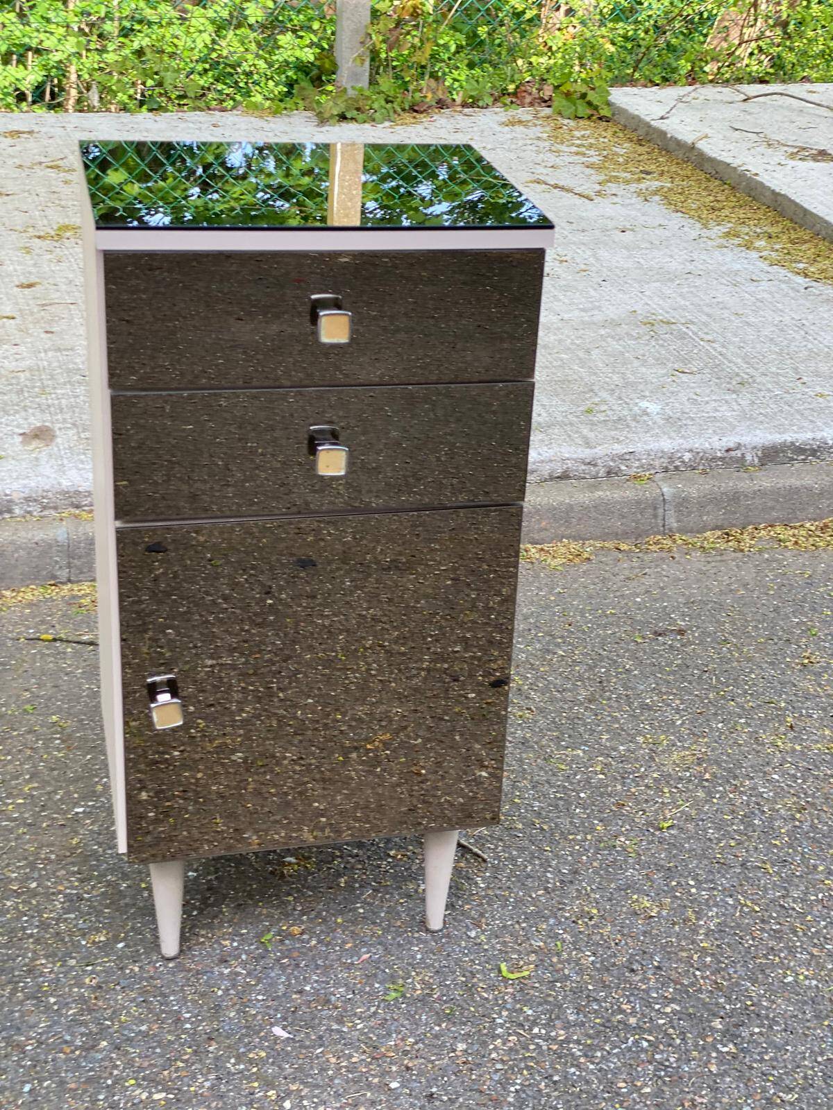 Commode italienne avec miroir des années 70