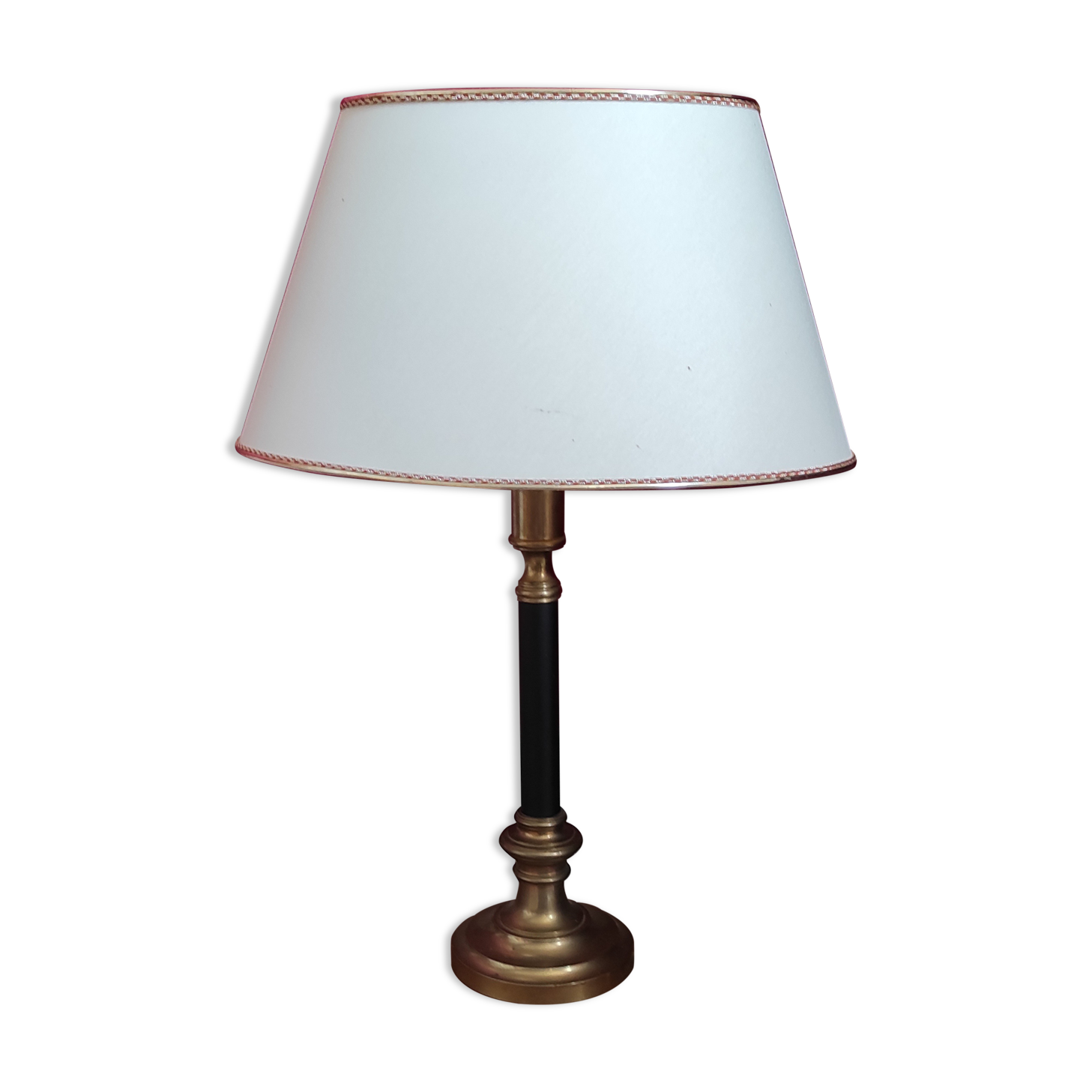 Living room lamp in gilded and black bronze