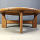 Table basse ronde en chêne danois, années 1960