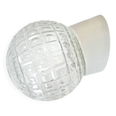 Vintage White Porcelain Wall Light, 1970s