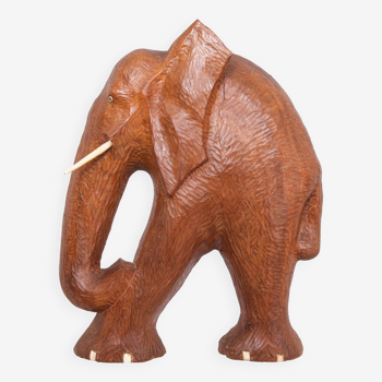 Wooden Wall hanger Elephant 1960s Asia