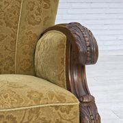 Fauteuil danois en laine et chêne massif, années 1960