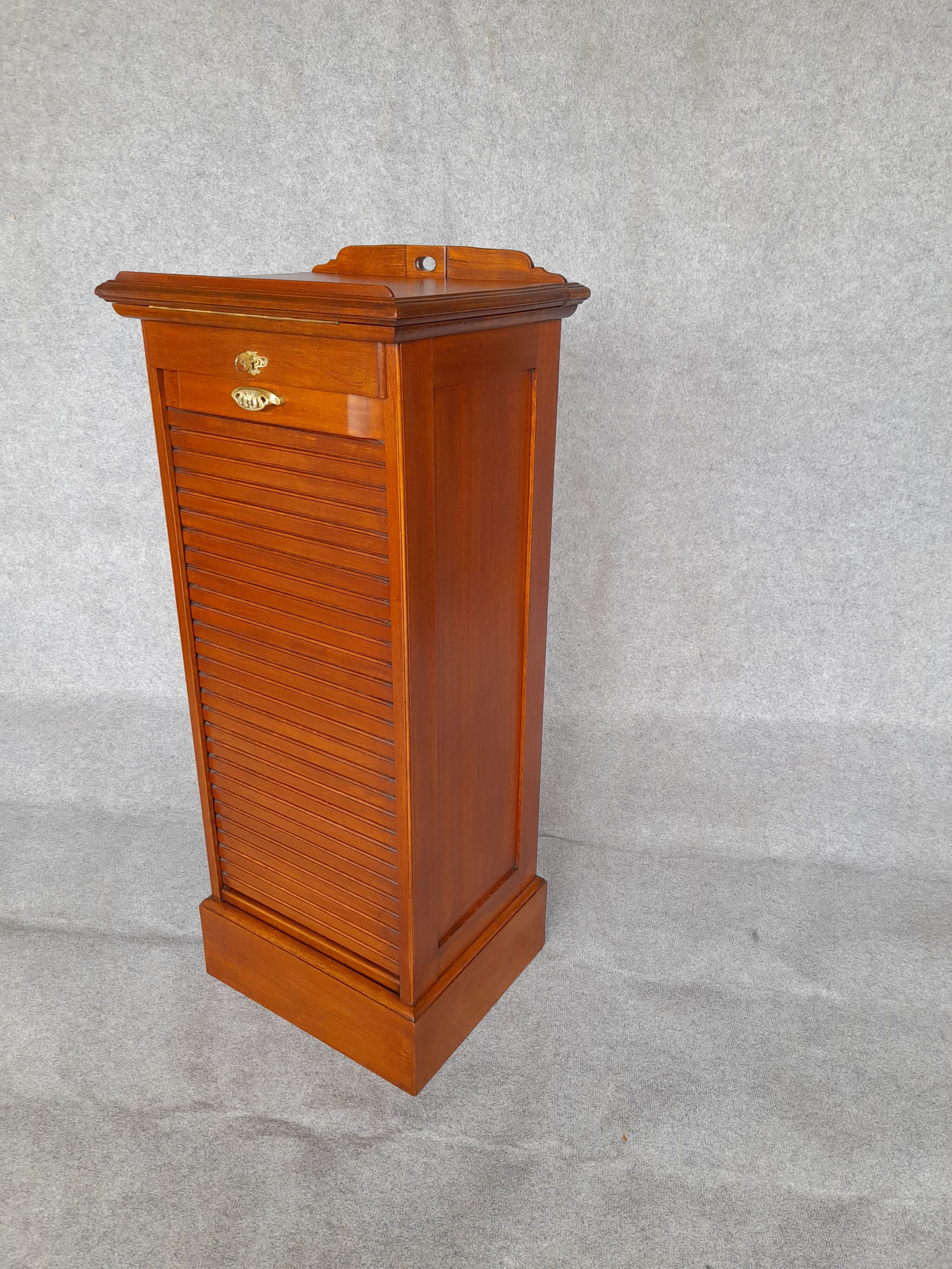 Filing cabinet with curtain and art nouveau desk
