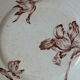 6 Dessert plates in Terre de Fer Lunéville (Tulips?)