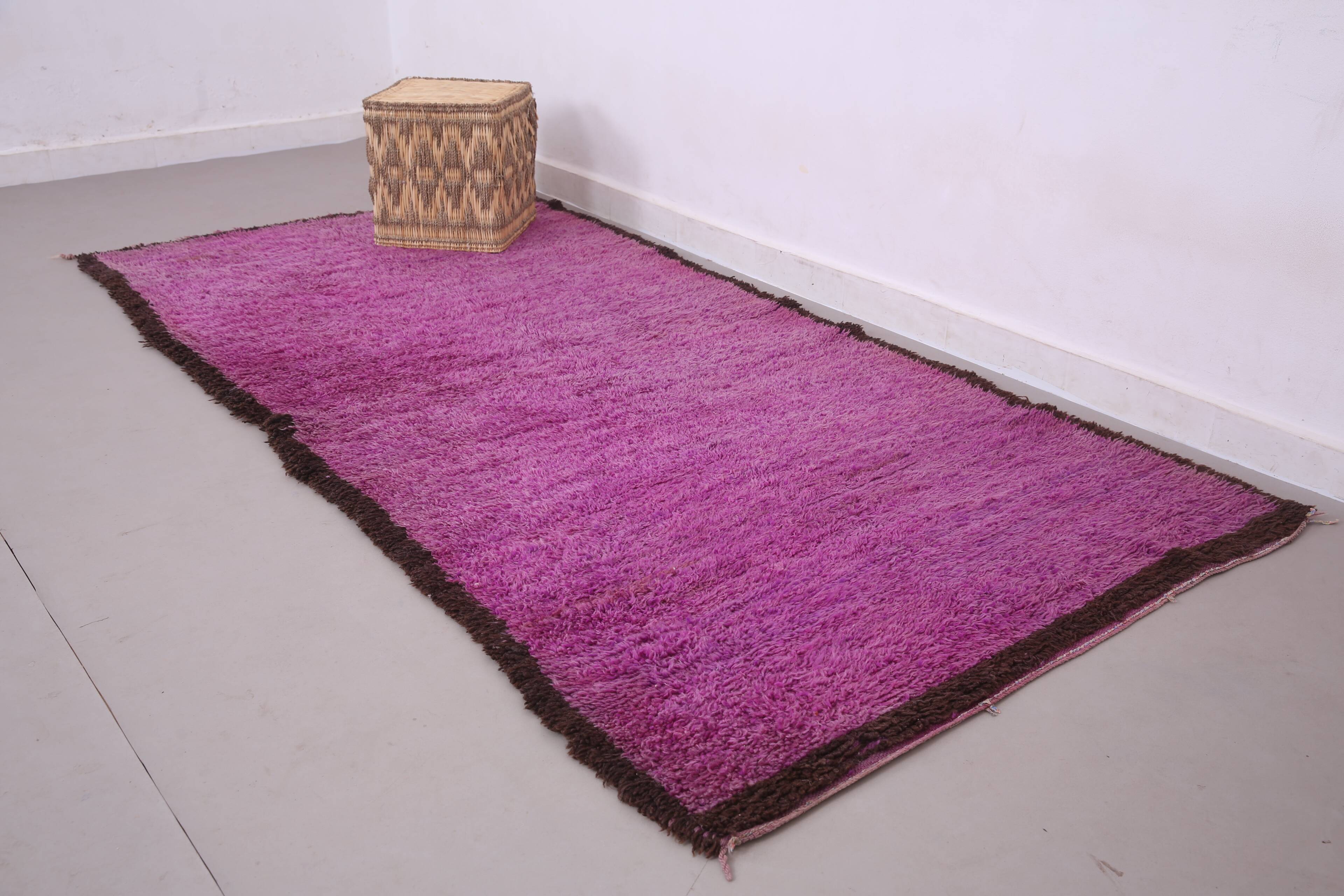 Vintage purple moroccan rug 134x272 cm - Berber rug - Wool rug handmade