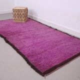 Vintage purple moroccan rug 134x272 cm - Berber rug - Wool rug handmade