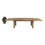 Large farm table from the 60s, in solid oak, with extensions