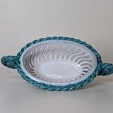 Set of 2 twisted earthenware fruit baskets by Sainte Radegonde, 50s
