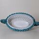 Set of 2 twisted earthenware fruit baskets by Sainte Radegonde, 50s
