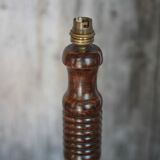 Vintage lamp, vintage lamp base, wooden and copper lamp base, lamp