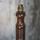 Vintage lamp, vintage lamp base, wooden and copper lamp base, lamp