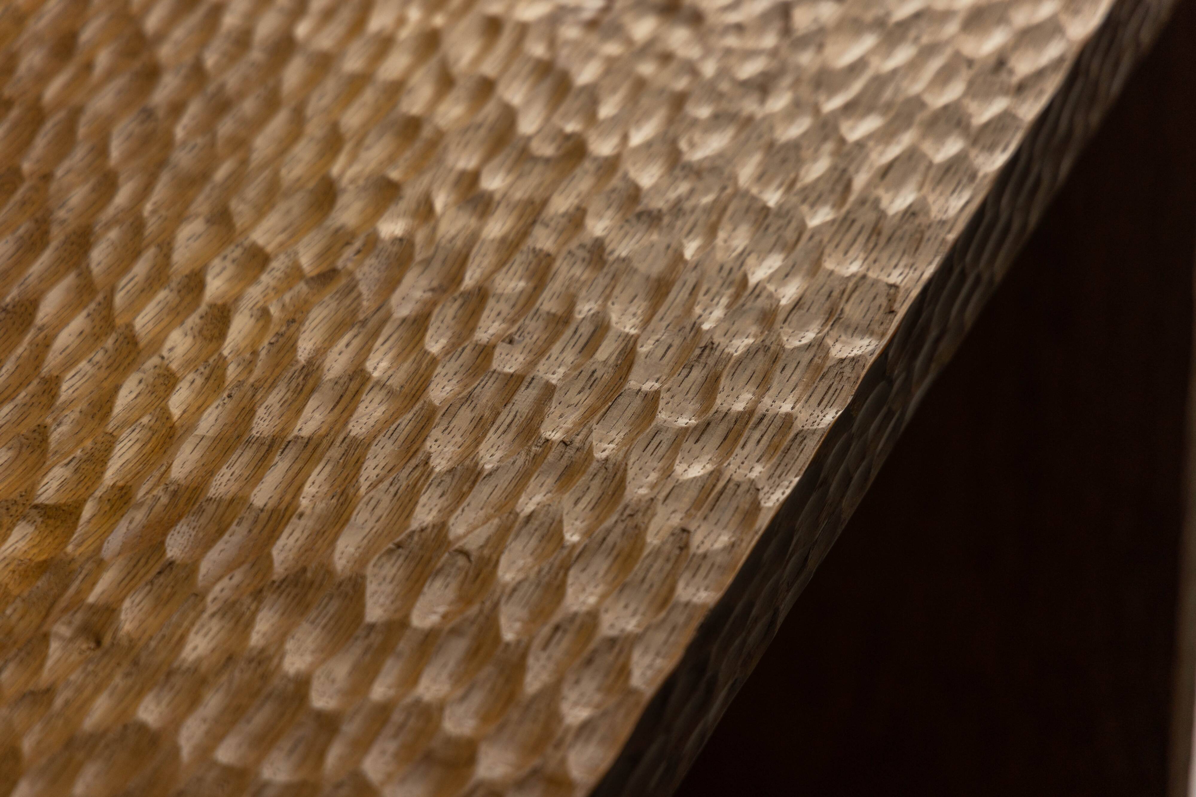 Hand-carved oak console table, France, early 21st century