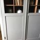 Antique Parisian wardrobe with interior compartments.