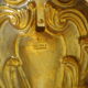2 "Metra.F" gold-coloured metal flame wall appliques, steerable branch