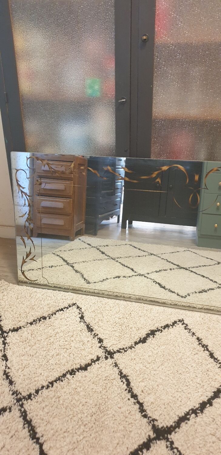 Art deco eglomisé mirror 180×72