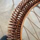 Rattan coffee table and glass in excellent condition