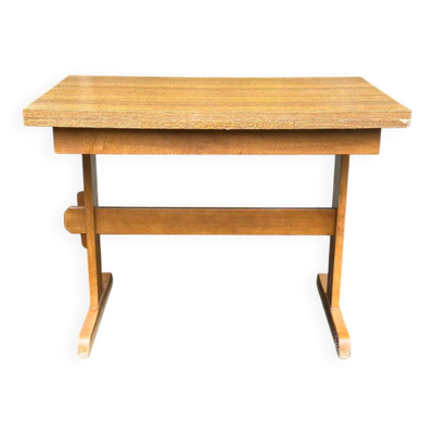 Table bistrot scandinave extensible en bois 1970