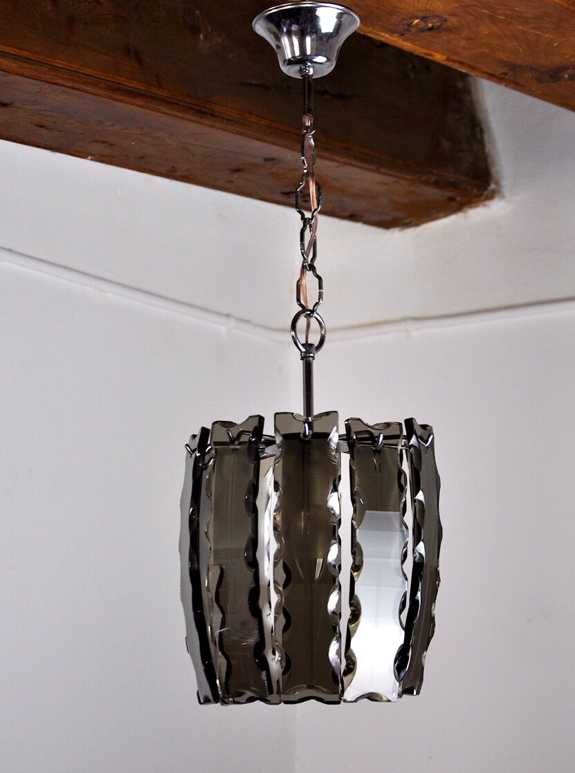 Black Veca chandelier in Murano glass Italy 1970