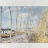 Framed landscape entitled "The Loing Canal", signed A. Sisley