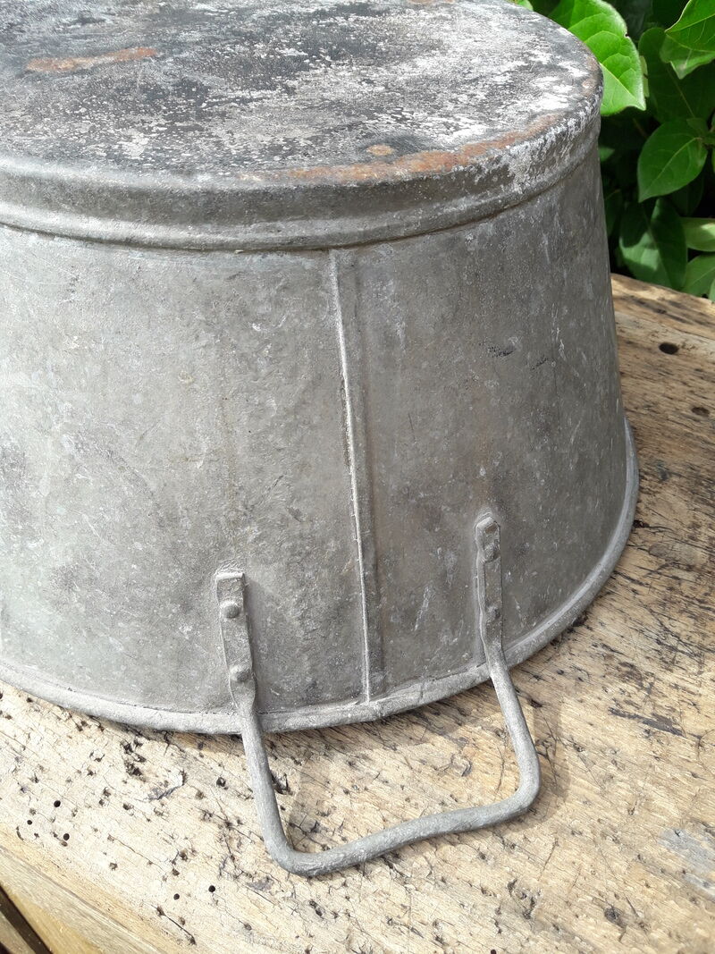 Washing basin diam41cm in zinc garden