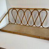 Rattan wall shelf