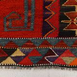 Burgundy & Red Vintage Runner Rug, 99x352Cm