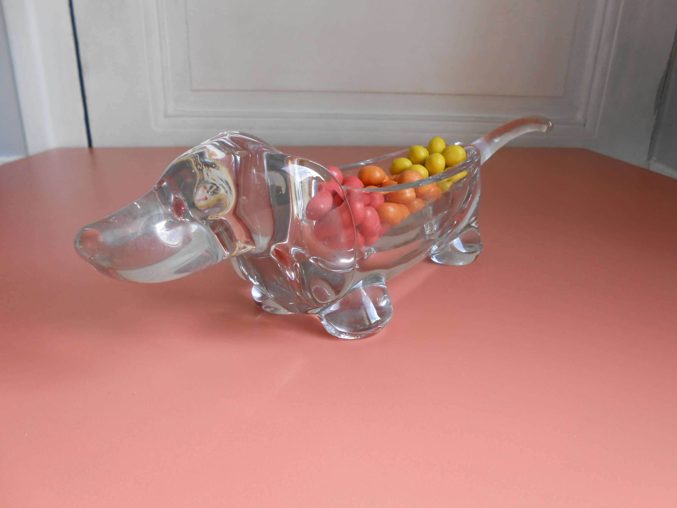 Dachshund crystal pocket tray Art Vannes