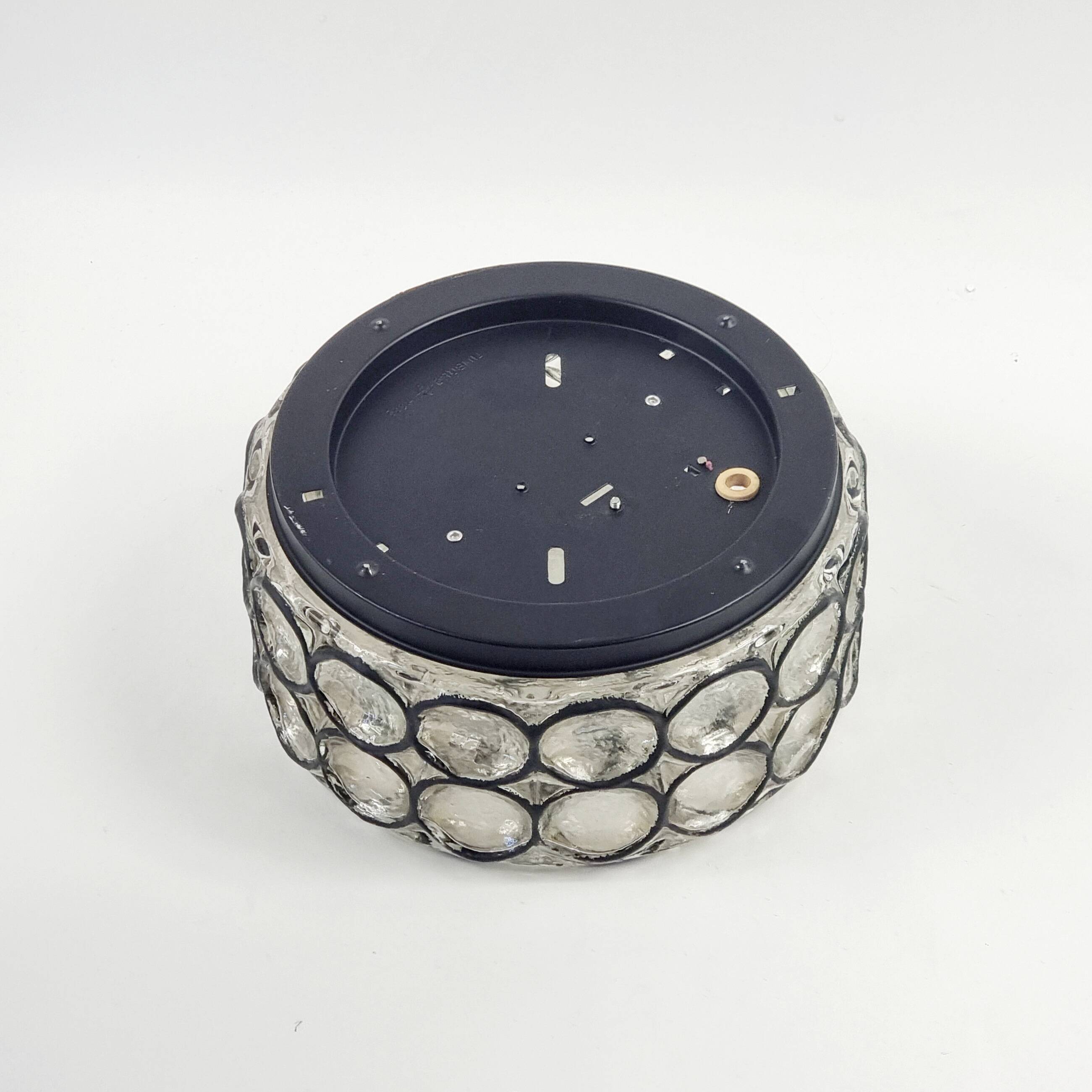Plafonnier en verre Mid-Century Modern de Limburg, Allemagne, années 1970