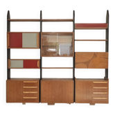 Large modular suspended wall library Czechoslovakian 1960