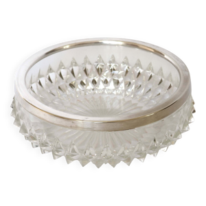 Vide poche verre cerclé - argent