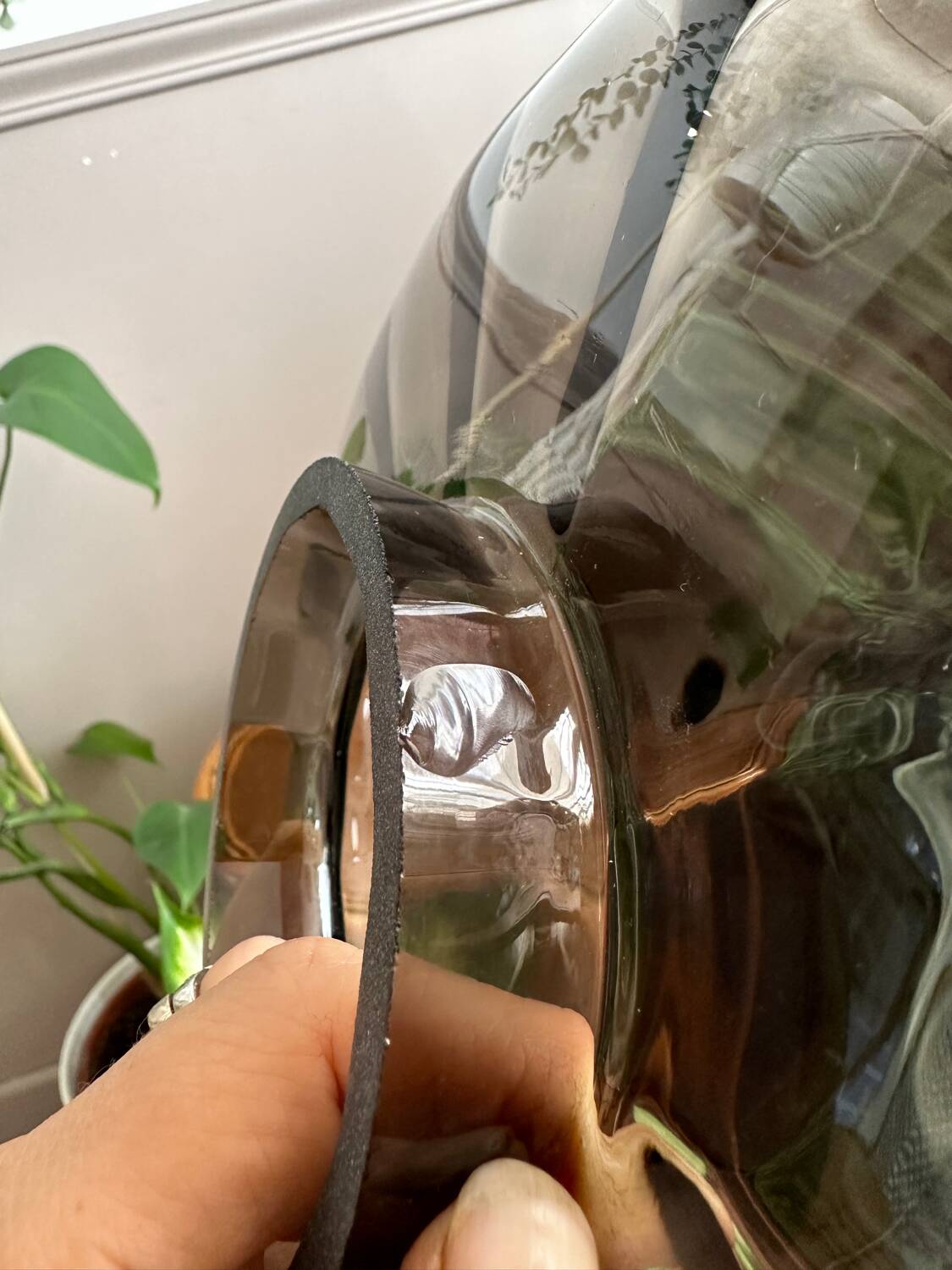 Lampe design brutaliste en céramique