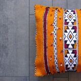 Moroccan kilim cushion orange