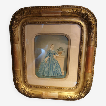 Pastel gilded frame gold leaf nineteenth