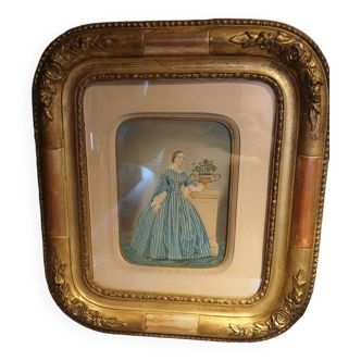 Pastel gilded frame gold leaf nineteenth