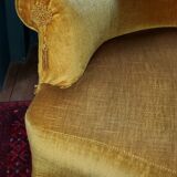 Golden yellow toad armchair