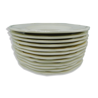 6 dessert plates - Longchamp Porcelain