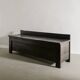 French Mid Century Black Wooden Ebonized Cabin Dining Set, 1950s